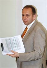 Moscow, russia, june 19, 2006, dmitri pumpyansky, director general of the tmk, russiai´s leading pipeline manufacturer, is pictured prior to his speech at the 10th annual renaissance capital investor ...