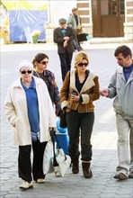 September 12, 2006, family of former yukos chief mikhail khodorkovsky - mother marina filippovna, daughter nastya and wife inna (l-r) - have arrived at the railway station after their meeting with jai...