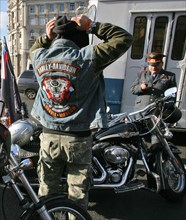 Bikers attend the harley-davidson moscow show held to mark the closure of the 2006 summer bike season, october 2, 2006.
