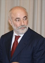 Siberian ural aluminium company (sual) board chairman viktor vekselberg seen prior to a meeting of the governmental committee on fuel and energy and mineral resources issues,moscow, russia, october 9,...