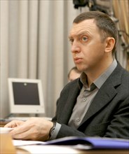 Chairman of the board of rusal oleg deripaska attending the session of russia's council for the implementation of priority national projects and demographic policy chaired by russian first deputy prim...