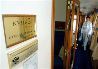 Moscow, russia, june 4, 2007, interior of the golden eagle express, the new $25 million fully en-suite private train has been launched by long-distance luxury train operator gw travel limited to serve...