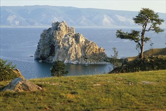 Olkhon island on lake baikal, the world's deepest lake, irkutsk region, ussr, july 1981.