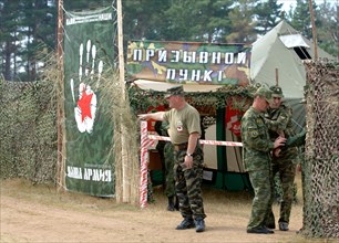 Military officers seen at the summer camp of the pro-putin nashi (our people) youth movement at the lake seliger resort, tver region, russia, july 21, 2007.