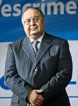 St petersburg, russia, september 30, 2007, president of russian fencing federation alisher usmanov pictured during the awards ceremony after the women's fencing individual sabre final at the world fen...