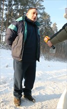 Yekaterinburg, russia, november 30, 2007, former fsb colonel, mikhail trepashkin, who has been released from a prison colony in nizhni tagil where he was serving a 4-year sentence, has arrived in yeka...
