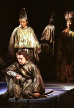 Moscow, russia, june 22 2002: performance of sophocles' oedipus rex staged by tadashi suzuki and the shizuoka performing arts centre (japan) was presented at moscow theatre in sretenka as part of 2002...
