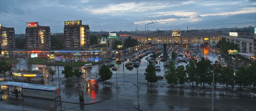 Yekaterinburg, russia, the square near a railway station,  june 2008.