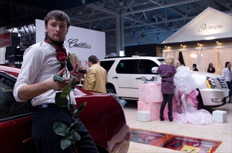 Opening day of the millionaire fair - 2008 exhibition at crocus expo international exhibition centre, moscow, russia, november 27, 2008.