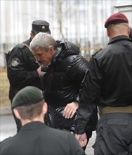 Moscow, russia, march 31, 2009, former menatep head platon lebedev escorted to khamovniki district court on the charges of stealing 892bn rubles ($ 26bn) worth of oil produced by yukos daughter compan...