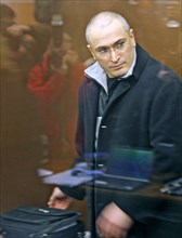 Moscow, russia, march 31, 2009, former yukos head mikhail khodorkovsky appears in khamovniki district court on the charges of stealing 892bn rubles ($26bn) worth of oil produced by yukos daughter comp...