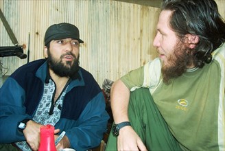 Moscow, russia, july 26, 2002, khattab's right-hand man isayev, aka the 'elsi the red', and achimez gochiyayev (l) seen in the photo made public by the federal secirity service