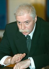 Georgia, september 13, 2002, badri patarkatsishvili, former first deputy director of 'logovaz' (in pic) is accused of strealing over 2000 automobiles from 'vaz' automobile works together with boris be...