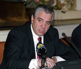 Tbilisi,georgia, october 29, president of georgian international oil corporation giorgi chanturia speaks prior to the opening of a two-day meeting of the board of directors of the baku-tbilisi-ceyhan ...