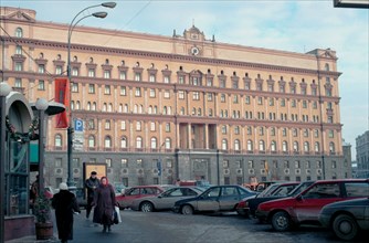 Moscow, russia, lubianka building , head quarters of federal security service, 1997 (formerly headquarters of kgb).