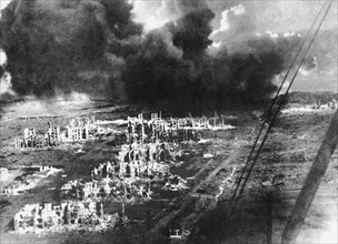 World war 2, battle of stalingrad, center of stalingrad showing widespread devastation, feb, 2, 1943.