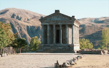 The temple in garni (temple of the sun), one of the oldest monuments in armenia, 1994.