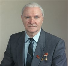 Soviet rocket scientist, valentin glushko, a pioneer in rocket propulsion systems, academician of the ussr academy of sciences, two times hero of the socialist labor, winner of lenin and state prizes,...