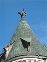 Roof of famous black cat house, riga, latvia, 2003.