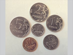 Moscow, russia, december 28,1998, new russian roubles, introduced at the beginning of 1998.