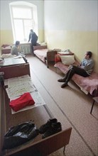 Vladivostok, maritime territory, russia, 01,03,2001: a ward for patients infected with vih virus in the regional centre for the prevention and fight against aids in vladivostok (russian far east) , mo...
