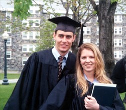 Voronezh, russia, 3/1/01: john edward tobin (l) with his girlfriend, pitured in the usa, the police arrested john edward tobin, a 24- year old u,s, citizen at the beginning of february, tobin, a post-...