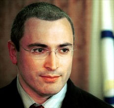 Moscow, russia 2001, russian billionaire businessman mikhail khodorkovsky, head of yukos oil company.
