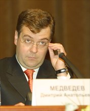 Dmitry medvedev has been appointed kremlin chief-of-staff, head of administration of the president of russia, he has replaced alexander voloshin, russia, moscow, medvedev in 2002.