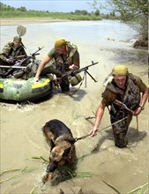 Russian border guards of pyandzhsky border detachment, tajikistan, september 21, 2002, russian border guards of pyandzhsky border detachment (in pic) twice had armed clashes with drug smugglers who at...