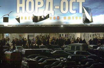 Moscow, russia,10/26/02, chechen hostage crisis: special forces personnel carry out the hostage release operation, barayev and 35 terrorists including those with explosives attached to their bodies, w...