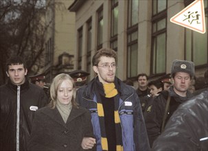 Moscow, russia, october 26 2002: chechen hostage crisis: the hostages released after their three-day ordeal.