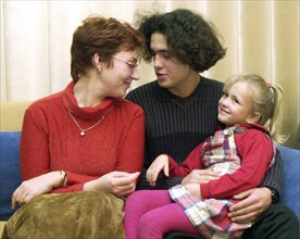 Yaroslavl, russia, october 30 2002: the tokmakovs family, (from left) larisa, vitaly and tamara, were among the audience of the popular nord-ost musical, when they were taken hostage at the dubrovka t...
