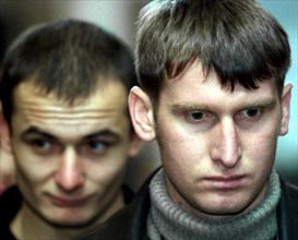 Belarus, november 12 2002: chechen men who wish to leave for poland, at the brest railway terminal, more than 300 natives of chechnya, who are russian citizens, have amassed near the brest customs pos...