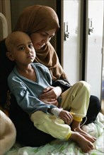 Bagdad, iraq, february 11 2003, in a specialised hospital for children suffering from leukemia (in pic), according to the data published by iraqi ministry of health 40,000 children below 5 years of ag...