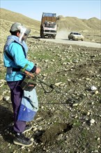 Afghanistan, march 14 2003, abdul wakil (in pic) is one of the most experienced afghan specialists trained for carrying out a demining campaign, special efforts of the campaign financed by internation...