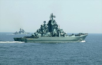 Cruiser 'peter the great' of russia's northern fleet, 2003.