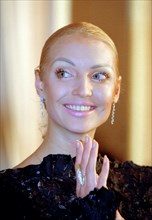 Ballet dancer anastasiya volochkova has become a laureate of the 'tsarskoye selo art prize', st,petersburg, russia, october 19 2000, the award presentation ceremony took place at the tsarskoye selo ly...