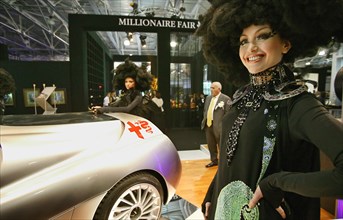 The millionaire fair 2005 exhibition opened in moscow's crocus expo center, russia.