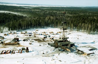 Takhomo-yurubchunskoye oil field, one of the richest reserves in russia, evenkia region, siberia.