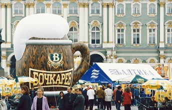 Fifth annual beer festival in st, petersburg, russia, 2000.