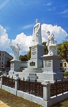 The monument to princess olga, the wife of the russian prince igor of kiev, kiev, ukraine.