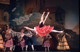 Tatarstan, russia, 11th nuriev ballet festival: berezina, soloist of the moscow classical ballet ensemble.
