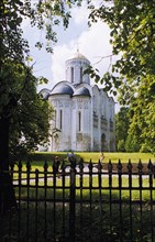 St, dimitrius cathedral (12th century) in vladimir, russia, july 1997.