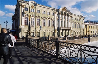 Stroganov palace (built by rastrelli in 1752 - 1754) in st, petersburg, russia.