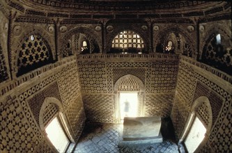 Interior of the mausoleum of ismail samani (10th - 12th century ad) in bukhara, uzbekistan, 2002.