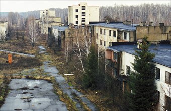 A deserted town near the chernobyl nuclear power plant.