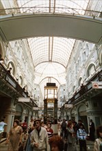 Gum shopping mall, moscow, russia 1990s.