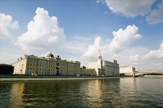 The sophia embankment on the moskva river in moscow, russia, 2004.
