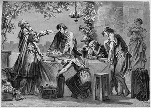 Religion The Holy Bible. Israelite's supper