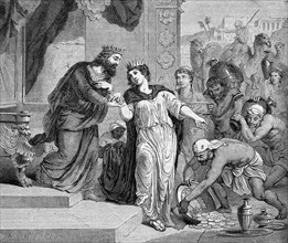 Religion The Holy Bible. Queen of Sheba at Salomon's court